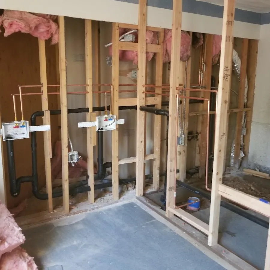 Copper pipe rough-in and plumbing installation in Kenai
